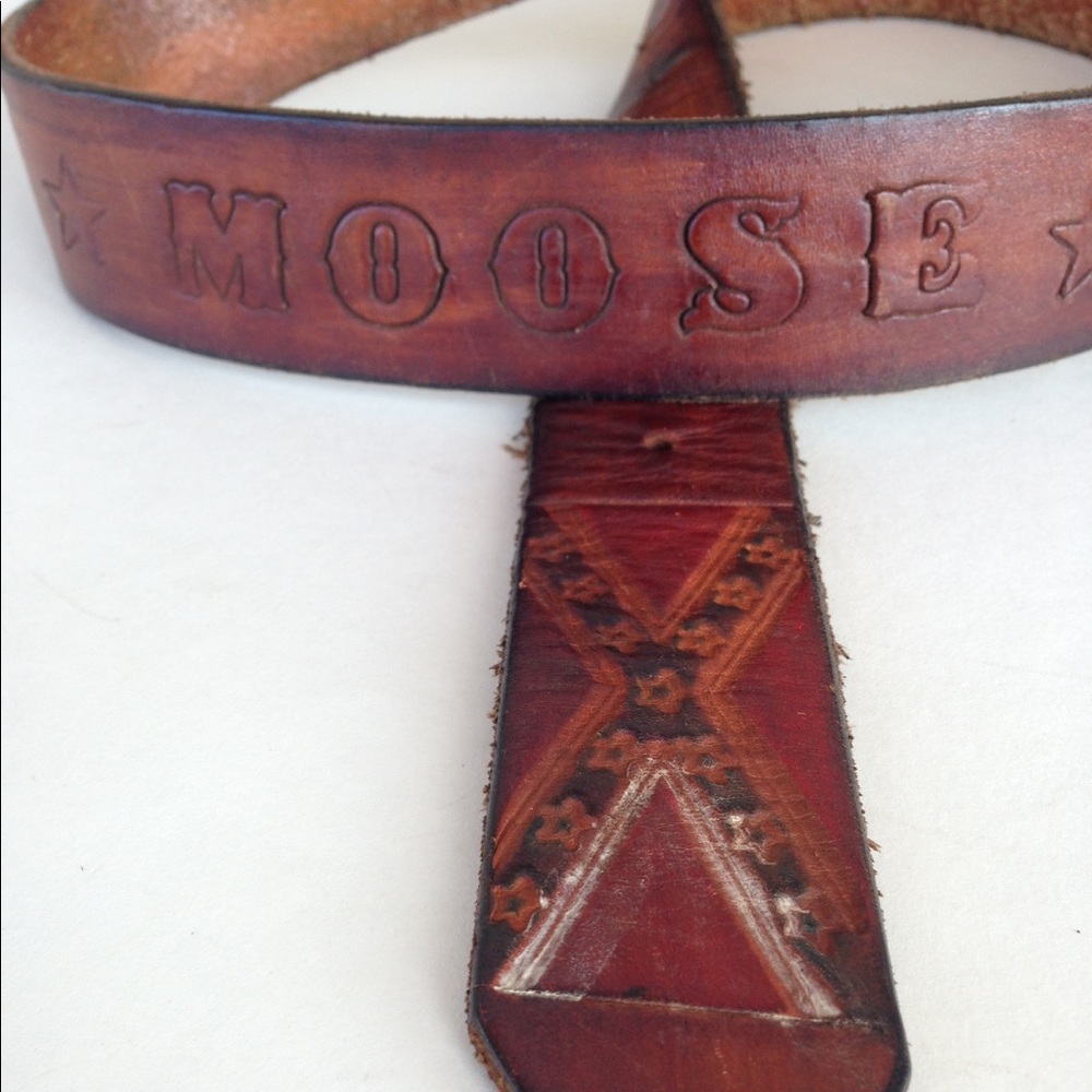 Vintage handtooled leather belt
